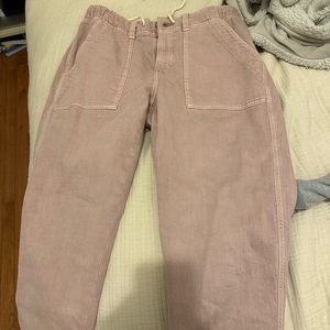 Selling a pair of pink denim pants. Size 8 from American Eagle.